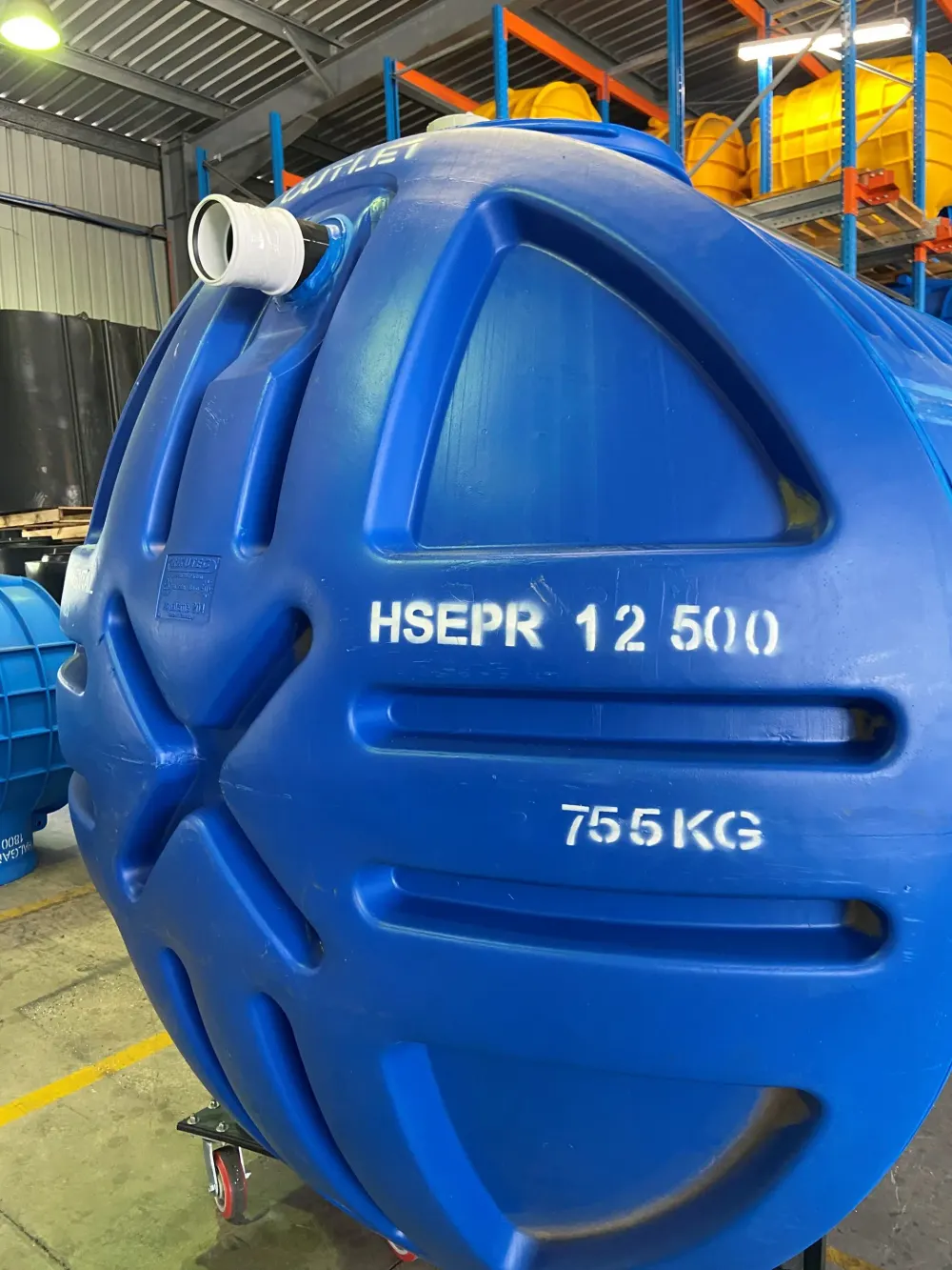 1000 gallon two compartment HDPE plastic septic tank for rural wastewater treatment