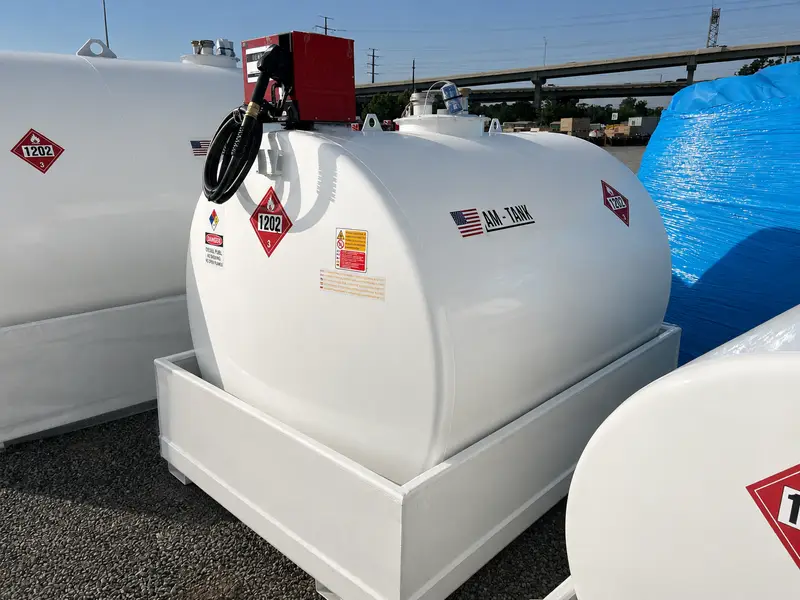 AM Tank 1050 gallon diesel fuel tank, bunded skid mounted steel with pump