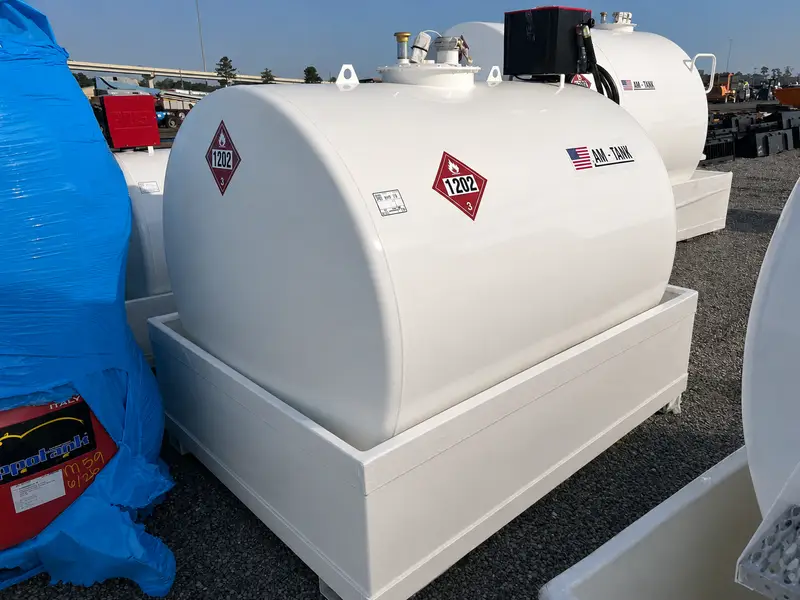 AM Tank 1050 gallon bunded skid mounted steel diesel fuel tank with pump - view 5