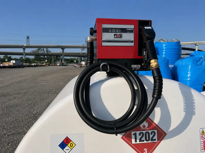 AM Tank 1050 gallon bunded skid mounted steel diesel fuel tank with pump - view 6