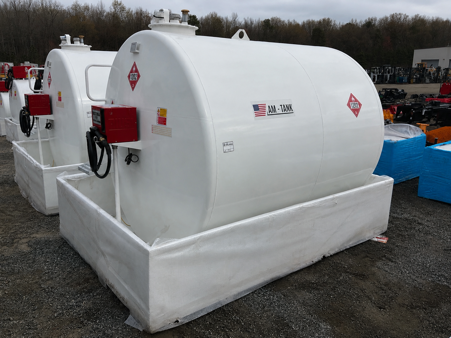 2376 gallon diesel fuel tank, bunded skid mounted steel with commercial transfer pump