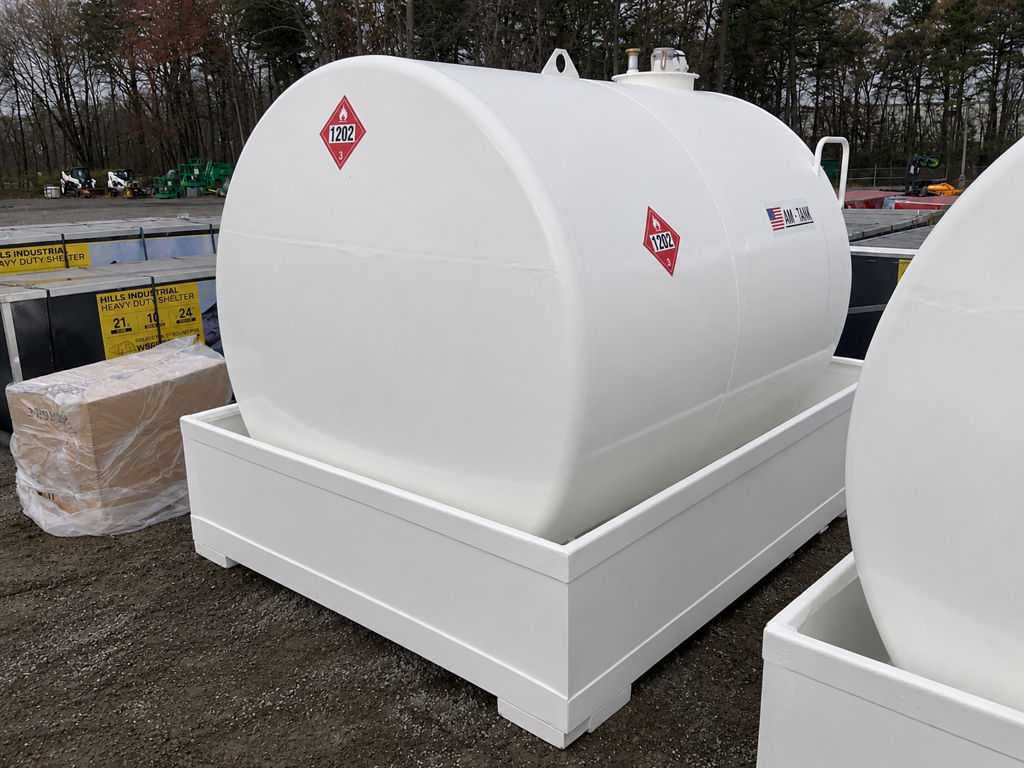 2376 gallon bunded skid mounted steel diesel fuel tank with commercial transfer pump - view 3