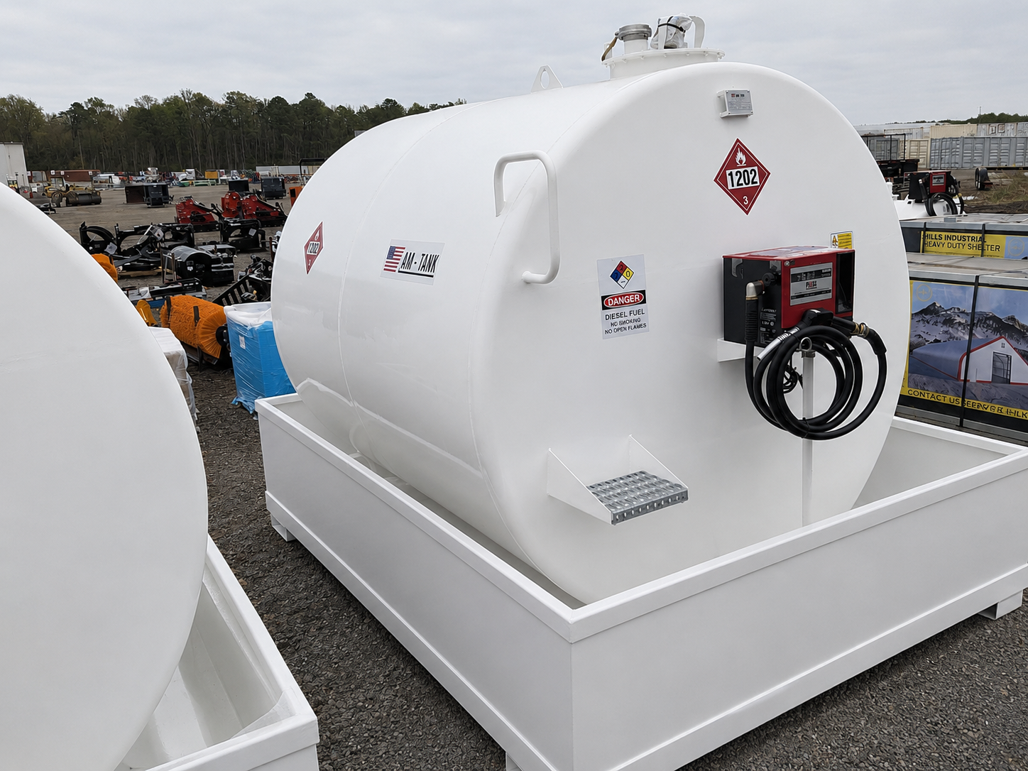 2376 gallon bunded skid mounted steel diesel fuel tank with commercial transfer pump - view 4