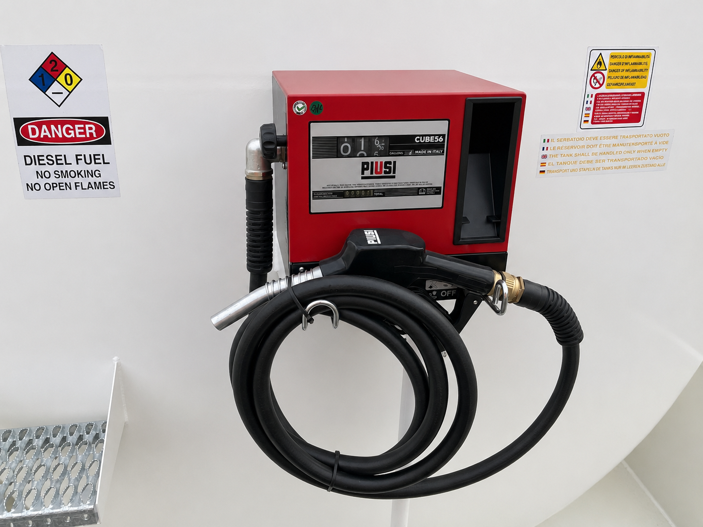 2376 gallon bunded skid mounted steel diesel fuel tank with commercial transfer pump - view 5
