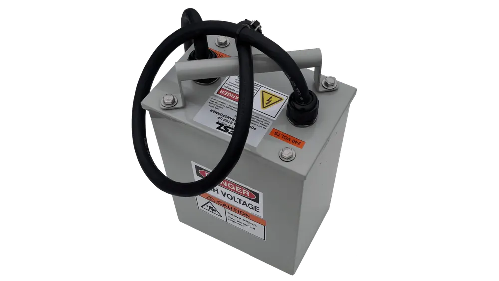 30 kVA three phase energy efficient dry type transformer 480V delta to 240V delta with 120V lighting tap - view 2