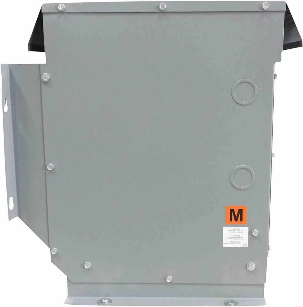 45 kVA three phase step down transformer 480V delta primary to 208Y/120V secondary in NEMA 3R enclosure - view 2
