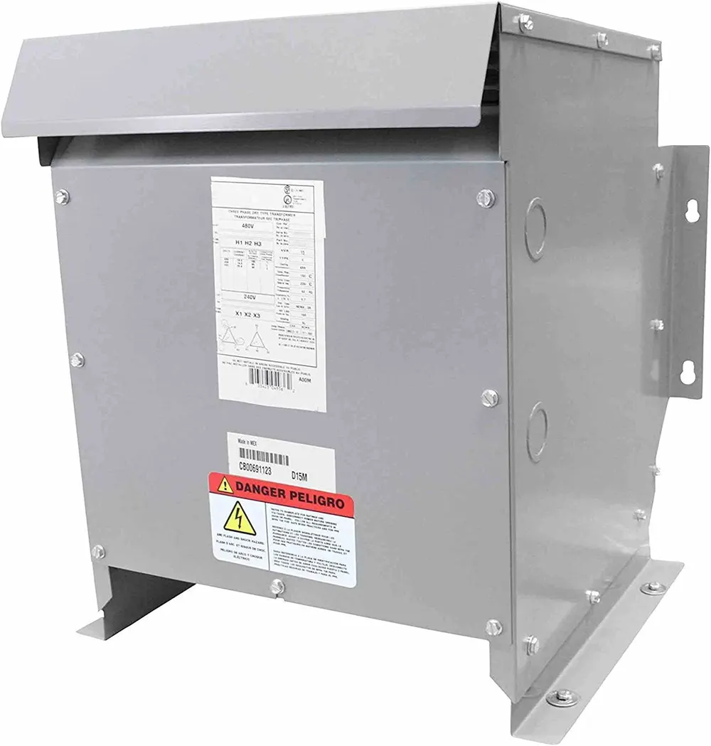 45 kVA three phase step down transformer 480V delta primary to 208Y/120V secondary in NEMA 3R enclosure - view 4