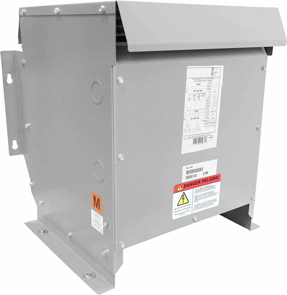 45 kVA three phase step down transformer 480V delta primary to 208Y/120V secondary in NEMA 3R enclosure - view 5