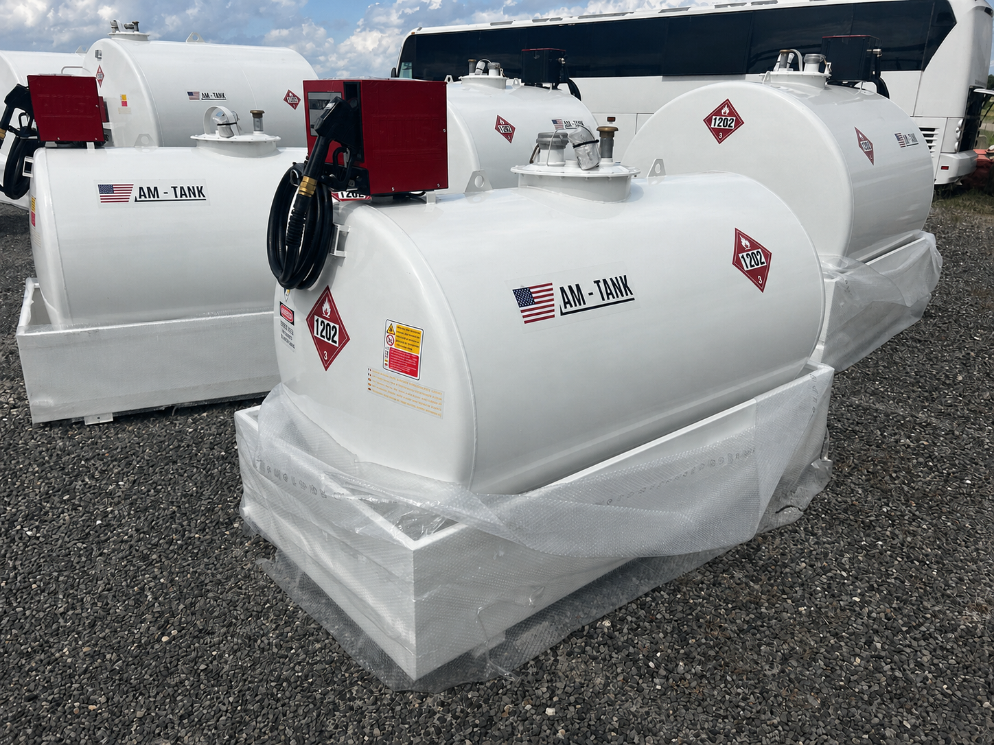 AM Tank 490 gallon bunded skid mounted steel diesel fuel tank with pump - view 5