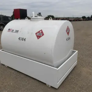 838 gallon diesel fuel tank, double wall skid mounted with transfer pump