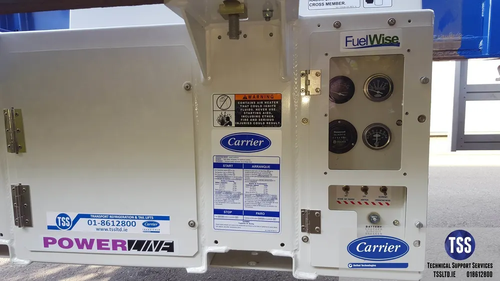 Carrier Transicold PowerLINE 15kW undermount genset fitted under a container chassis - view 2