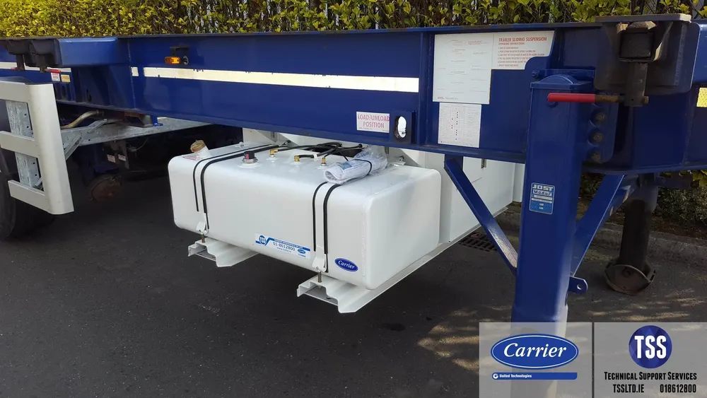Carrier Transicold PowerLINE 15kW undermount genset fitted under a container chassis - view 3
