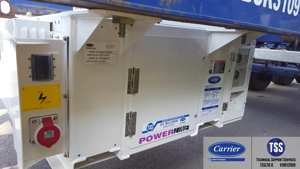 Carrier Transicold PowerLINE 15kW undermount genset fitted under a container chassis - view 6