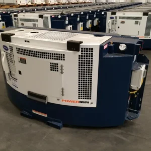 Carrier Transicold PowerLINE 69RG15 clip-on generator set on a refrigerated container