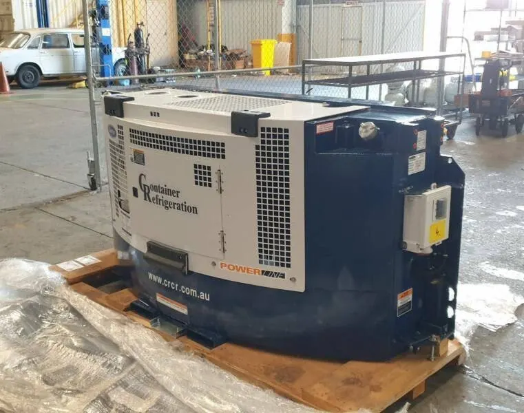 Carrier Transicold PowerLINE 69RG15 clip-on generator set on a refrigerated container - view 4