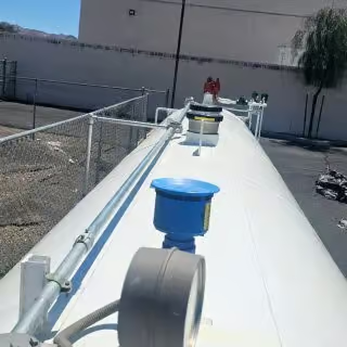 dual pump commercial gasoline fuel storage tank for fleet refuelling - view 3
