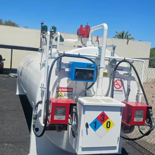 dual pump commercial gasoline fuel storage tank for fleet refuelling - view 6