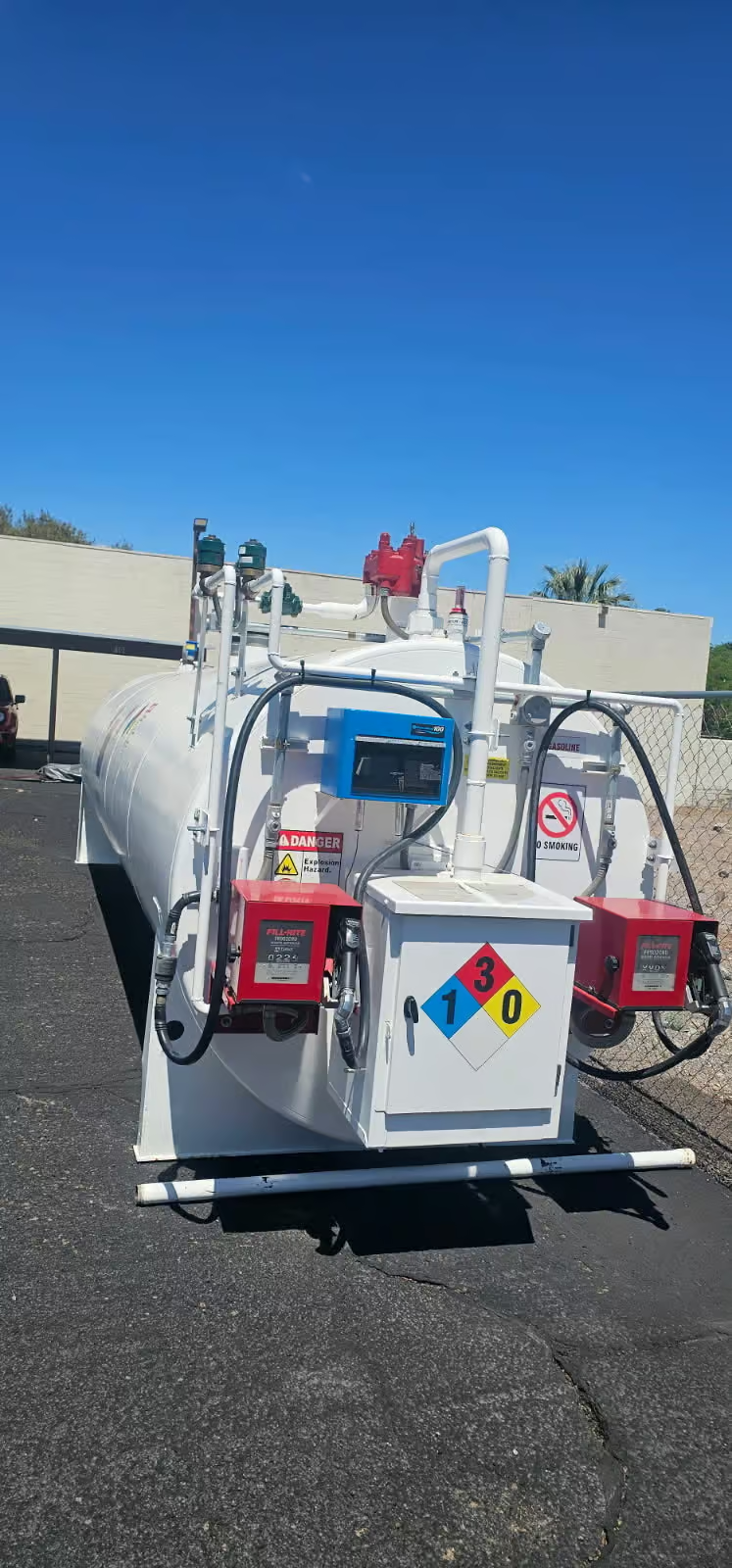 dual pump commercial gasoline fuel storage tank for fleet refuelling - view 8