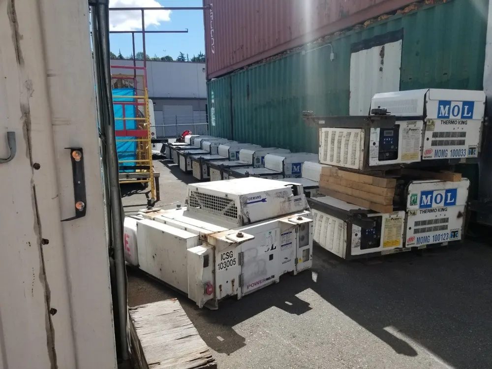 Thermo King 15kW undermount genset fitted beneath a container chassis - view 3