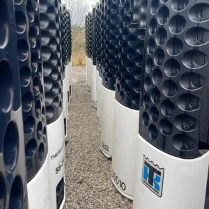 Thermo King SB-110+ trailer refrigeration unit mounted on a reefer trailer nose wall