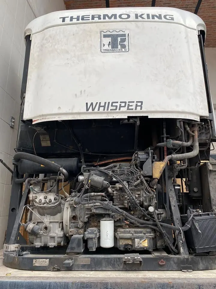 Thermo King SB-110+ trailer refrigeration unit mounted on a reefer trailer nose wall - view 4