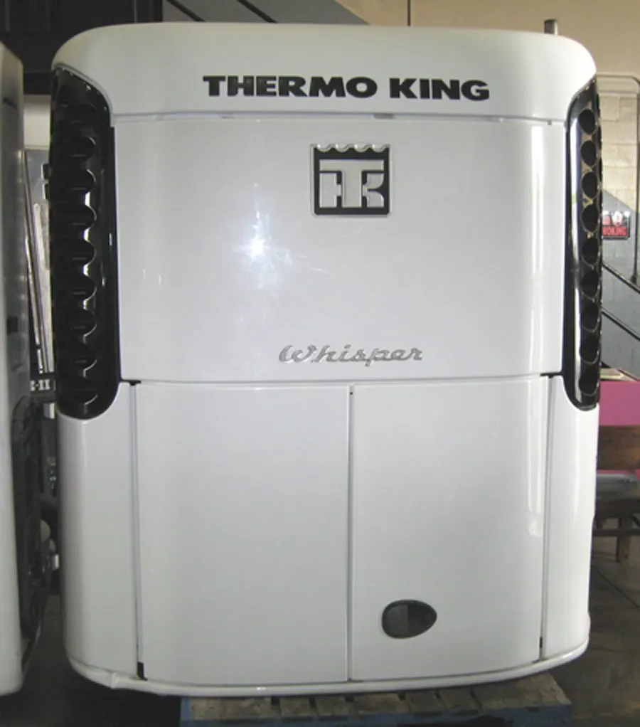 Thermo King SB-110+ trailer refrigeration unit mounted on a reefer trailer nose wall - view 8